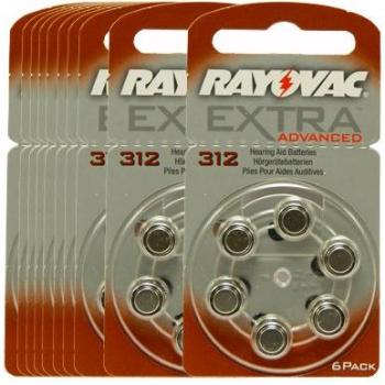 120 piles auditives Rayovac 312 Extra advanced auditive PR41 appareils auditifs
