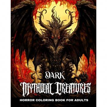 Dark Mythical Creatures Horror Coloring Book for Adults