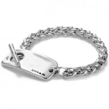 Bracelet chaîne argenté avec pendentif ajustable