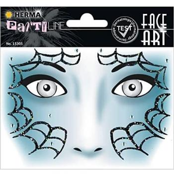 5 x Herma Sticker Gesicht Kunst Spinne 1 Blatt