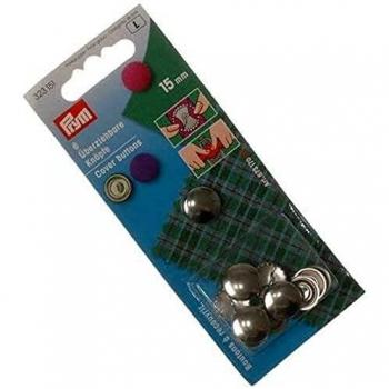 Prym Brass Silver Snap Button Set 15mm