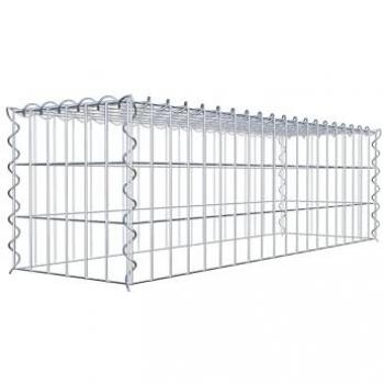Gabion décoratif 100x30x30 cm mailles 5x10 cm