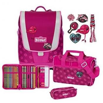 Scout Ultra Lernset mit vier Rucksäcken – Rosafuchs