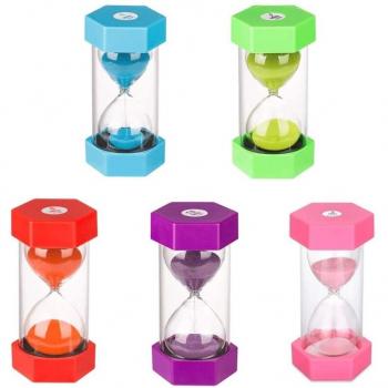 066B Mini Sanduhr, Echtzeit-Timer, 5 Stück, Tischspielzeug für Kinder