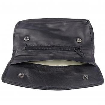 Soft Nappa Tobacco Keeper with Rubber Lining – Black
