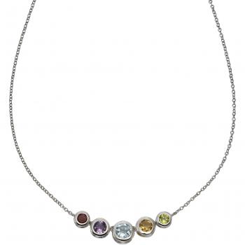 Sterling-Silber Topaz-Kette von ZEEme – 925, feiner Damenaccessoire