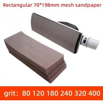 Rechteckiges Schleifpapier 70/198mm mit Staubabsaugung für Mirka