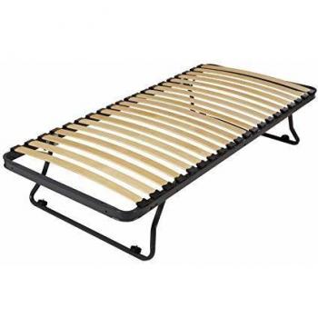 EBAC Littérature – Sommier Métal Gigogne 90x190 avec 20 Lattes en Bois