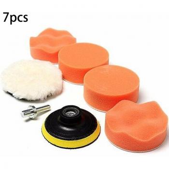 7PCS 4-Inch Auto Waxing and Polishing Pads with Drill Attachment