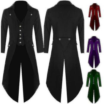 Chaqueta Frac Negro L – Estilo Victoriano y Levita