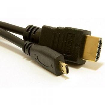 Micro D HDMI High Speed Cable to HDMI for Tablets & Cameras 1080P 1m