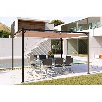 Gazebo poliestere 3 x 4 m grigio tortora