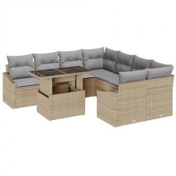 Canapés de jardin modulables 9 pièces avec coussins