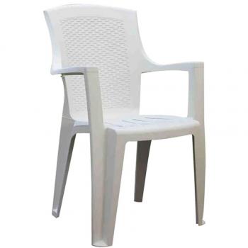 IPAE Silla Resina Ratan Respaldo Alto Blanco Eden