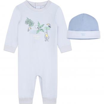 Pijama azul con gorrito para bebé niño