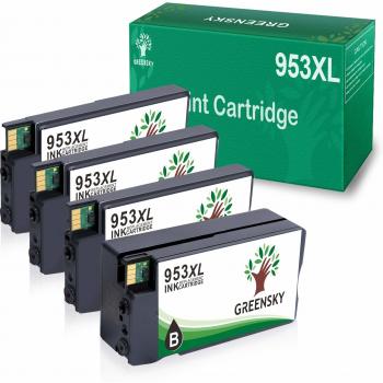 GREENSKY Cartouches d'encre noir, jaune, cyan, magenta pour HP 953 XL