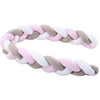 Babybay Nestchenschlange geflochten für alle Modelle, weiß/beige/rosé