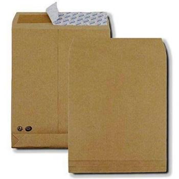 Pochettes à soufflets Kraft brun avec auto-adhésif