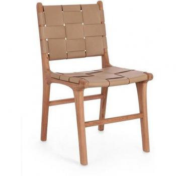 Joanna Lederstuhl für Esszimmer, Taupe