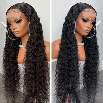 26 Zoll Lange Lockige Glueless Transparente Spitzenperücke 180% Dichte Synthetisch für Schwarze Frauen mit BabyHair Preplucked