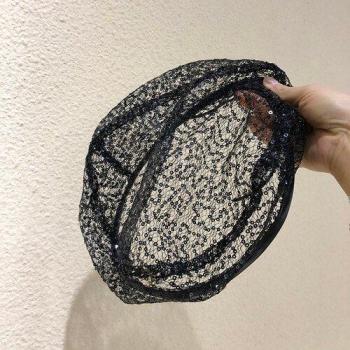 Summer Mesh Sequins Beret