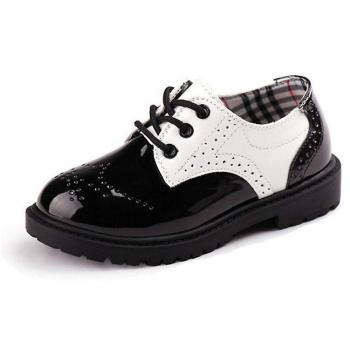 Chaussures Uniforme Scolaire Noir et Blanc Taille 25