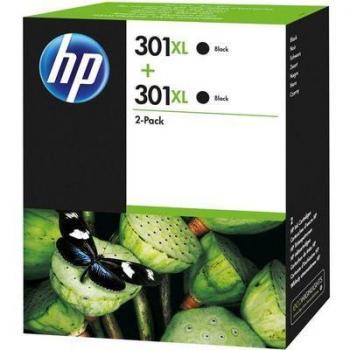 HP 301XL Negro Pack de 2 Cartuchos de Tinta Originales