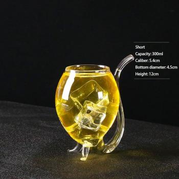 Cocktail Glass with Built-In Straw, 193ml-340ml