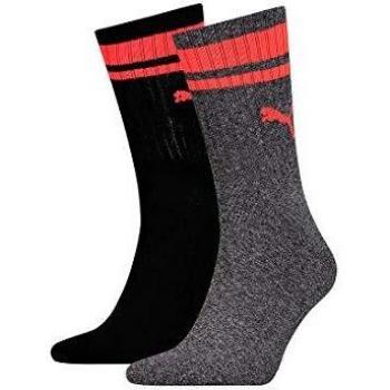 PUMA Femmes Crew Heritage Rayé 2 paires de chaussettes