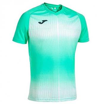 Green/White Joma Tiger V Short Sleeve Top for Men, M