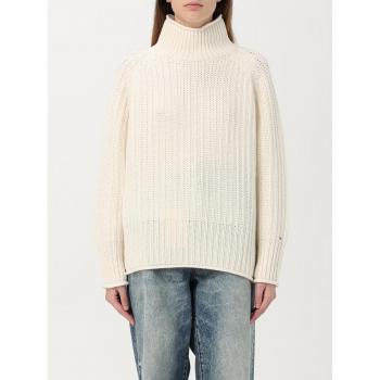 Tommy Hilfiger Damen-Übergangspullover – L, Regular Fit, Écru-Farbton