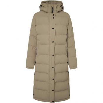 Beige XS Women's Puffer Jacket with Hood by Pepe Jeans