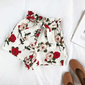 Floral Print High Waist Hotpants for Women