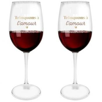 Verre à pied duo « Trinquons à l’Amour » – générique CD9626