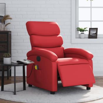 VidaXL Massagesessel „Relax“ – rotes Kunstleder