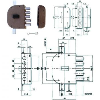 Cr Lock Double Pignon Triple Verrouillage Sans Loquet DM Ap. A 2200Plus-51N SX