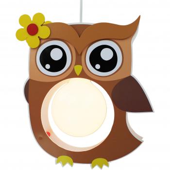 Elobra Hängeleuchte Eule aus Holz