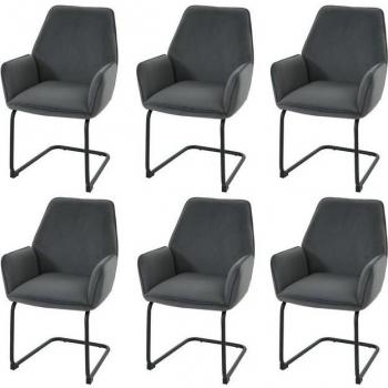 MCW G67-FS-6 Freischwinger, 6er Set für Küche und Esszimmer