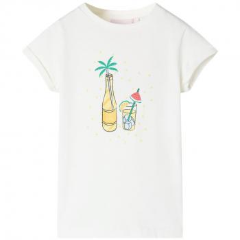 VidaXL Kids' Ecru Graphic Tee Size 116