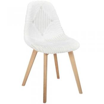 Châle Blanc Scandinave – Siège en Polyester