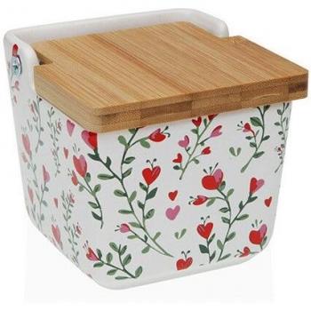 Porta Saline “Versa” Ceramica con Tappo – 8,8 × 8,5 × 8,8 cm