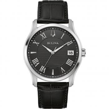 Äkta Läder Bulova Wilton 96B390 Herrklocka