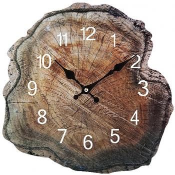 Reloj de Pared Silencioso de Madera Natural