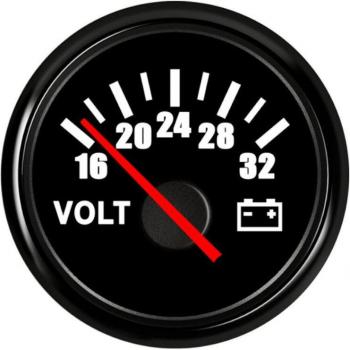 52mm Car Motorcycle Volt Meter Gauge 8-16V Waterproof LCD Display