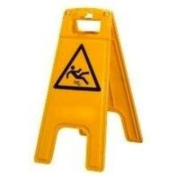 Warnschild Rutschgefahr gelb 58 x 28 x 4 cm