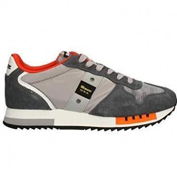 Blauer USA Queens 01 Scarpe Sportive Uomo Grigio Arancio