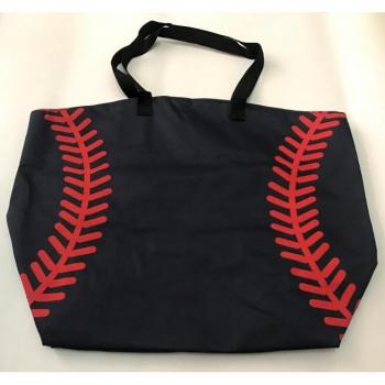 Katoenen Sporttas met Softbal en Voetbal Stiksels