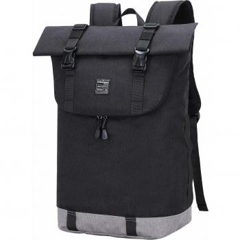 EverVanz Stylischer Rucksack, Leichter Roll Top Wanderrucksack für Schule und Freizeit