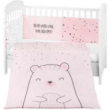 Juego de cama Kikkaboo Oso Rosa 2 piezas