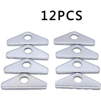 12Pcs Chrome Valve Cover Hold Down Tabs for Ford 289 302 351W